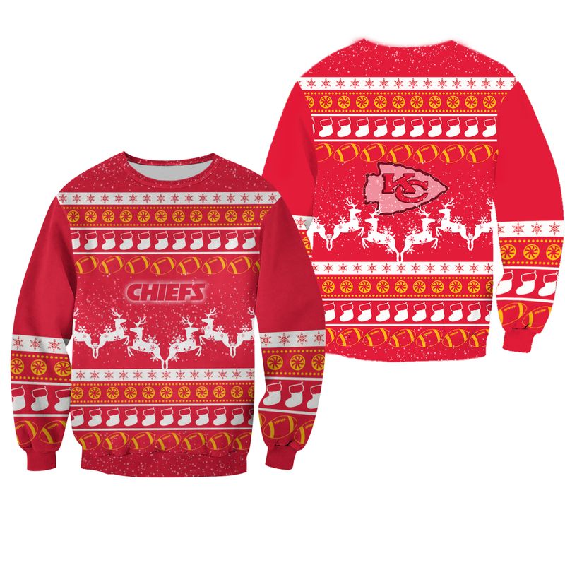 nfl kansas city chiefs christmas pattern limited edition sweatshirt nla03841030231280 c6juv