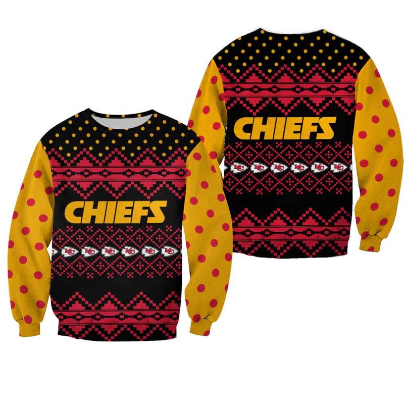 nfl kansas city chiefs christmas pattern limited edition sweatshirt nla03991030509052 dnn0w