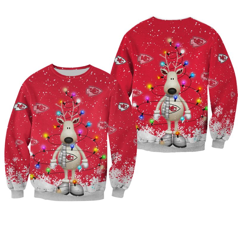 nfl kansas city chiefs christmas pattern limited edition unisex sweatshirt new06051093297604 8vvse