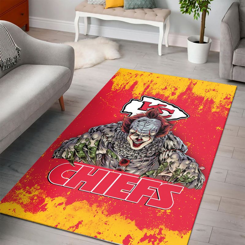 nfl kansas city chiefs it halloween premium area rug sizes s m l new04941096587483 q8w00