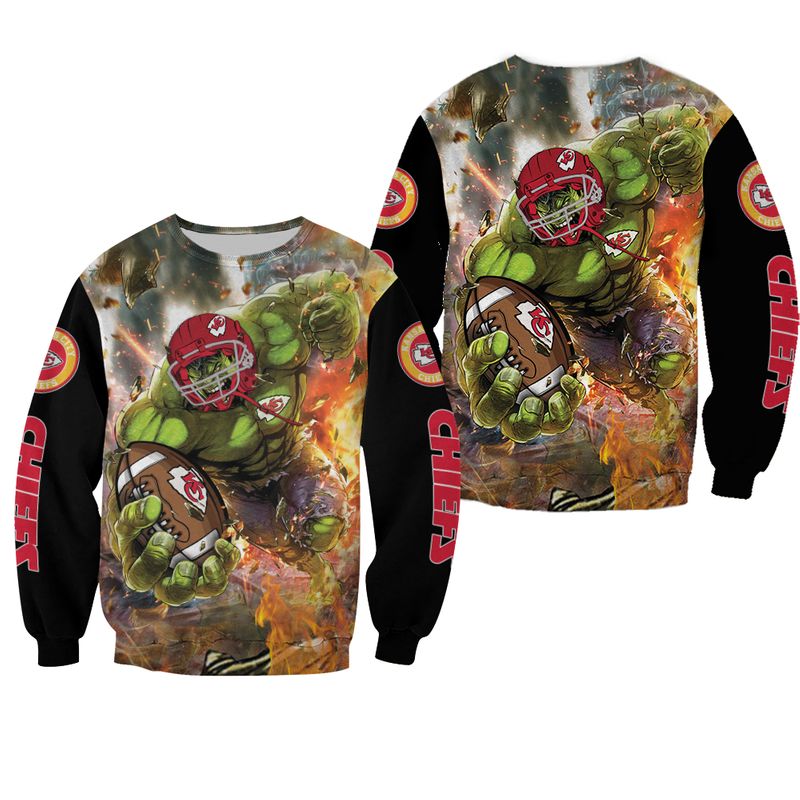 nfl kansas city chiefs limited edition amazing hulk sweatshirt sizes s 5xl new01301052546170
