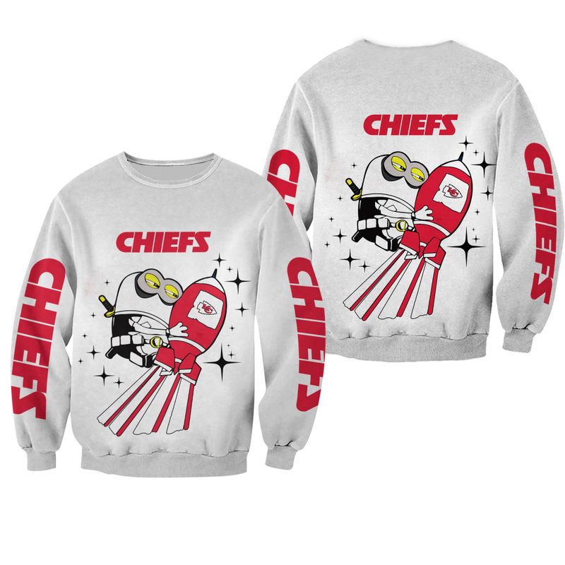 nfl kansas city chiefs minions limited edition sweatshirt new02181097709457