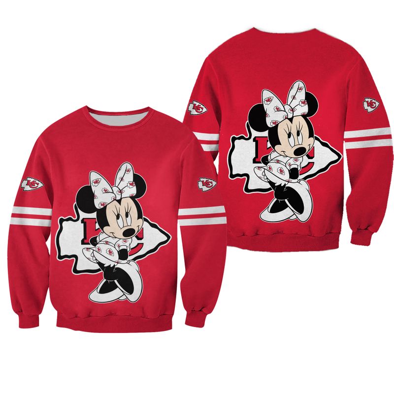 nfl kansas city chiefs minnie mouse limited edition sweatshirt new02151054221300 k9m3j
