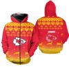 kansas city chiefs christmas pattern reindeer hoodie zip up hoodie nla040810 sgrf7
