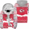 kansas city chiefs christmas pattern snowman hoodie zip up hoodie nla033910 rvfjo