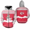 kansas city chiefs christmas pattern snowman hoodie zip up hoodie nla033910 s3l39