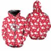 kansas city chiefs christmas snowman patterns hoodie zip hoodie fleece hoodie new061810 oa9z7