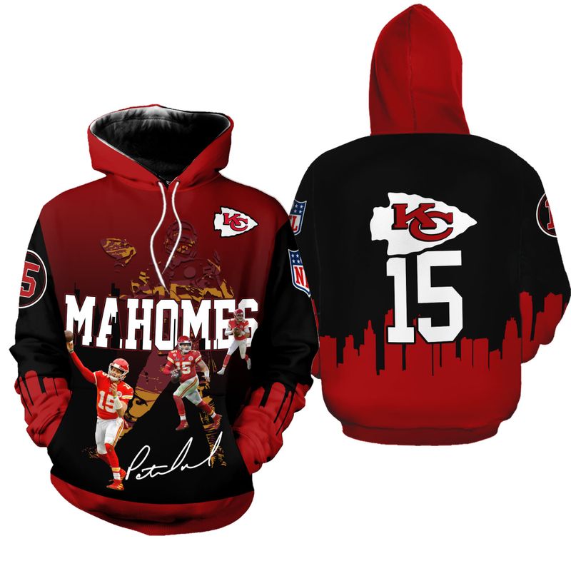 Kansas City Chiefs Patrick Mahomes Number 15 Limited Edition 3d Hoodie ...