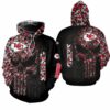 nfl kansas city chiefs skull limited edition zip up hoodie size s 5xl new007410 y4djr