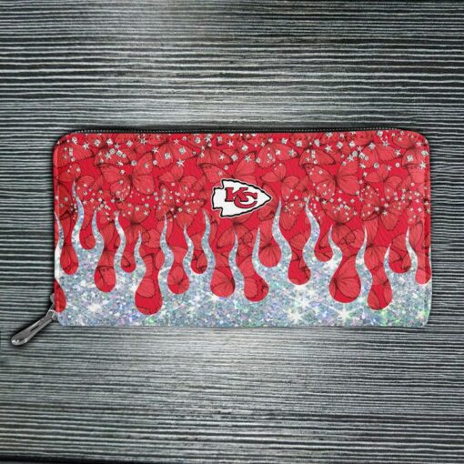 Stocktee Kansas City Chiefs Butterflies And Glitter Fire Limited Edition Tote Bag and Wallet NLA018710 3