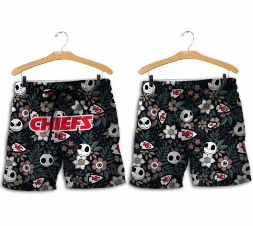 Stocktee Kansas City Chiefs Cute Skeleton Pattern Limited Edition Hawaii Shirt and Shorts Summer Collection Size S 5XL NEW020410 2