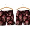 Stocktee Kansas City Chiefs Mystery Skull And Flower Limited Edition Hawaiian Shirt and Shorts Summer Collection Size S 5XL NLA005510 2