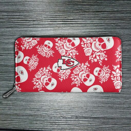 Stocktee Kansas City Chiefs Skull Flower Pattern Limited Edition Tote Bag and Wallet NLA019710 3