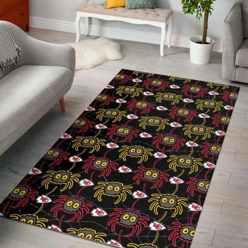 Stocktee Kansas City Chiefs Spider Pattern Limited Edition Halloween PREMIUM Area Rug Size S M L NEW049710 1