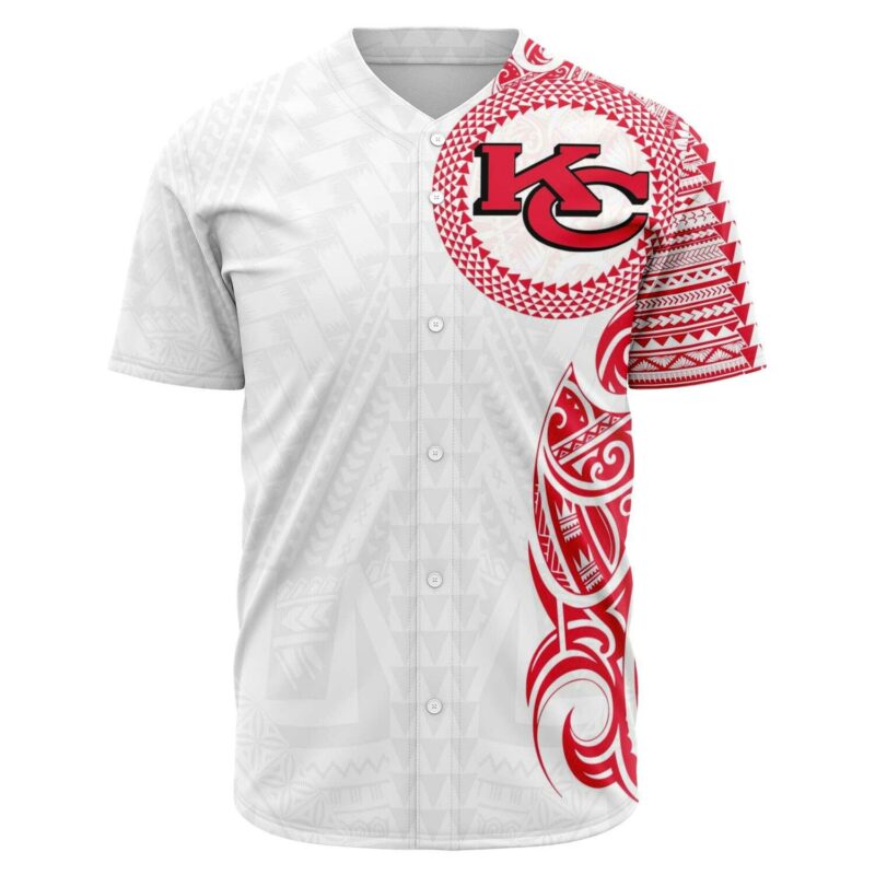 kansas city chiefs baseball jersey polynesian design chiefs shirt white gts00492073420179 oob1w