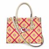 kansas city chiefs caro pattern limited edition fashion lady handbag nla0521102997127 yebax