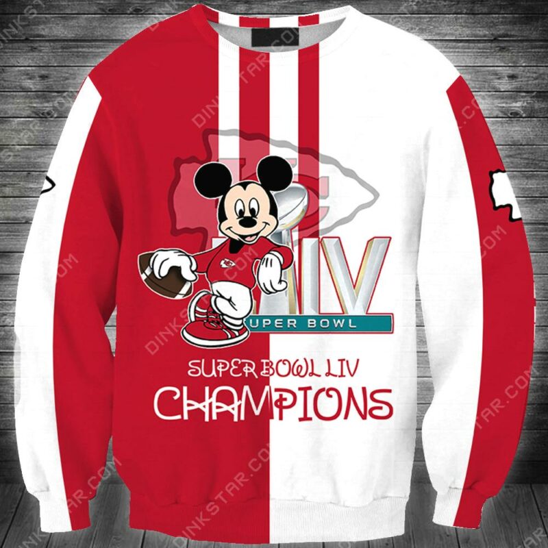 kansas city chiefs mickey super bowl liv champions all over print 3d sweatshirt ds066 sk97617219 jmzah