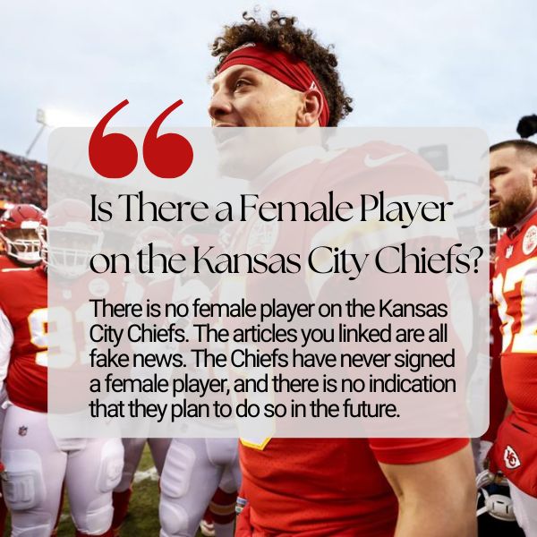 Is There a Female Player on the Kansas City Chiefs?