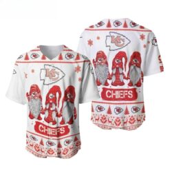 Christmas Gnomes Kansas City Chiefs Baseball Jersey