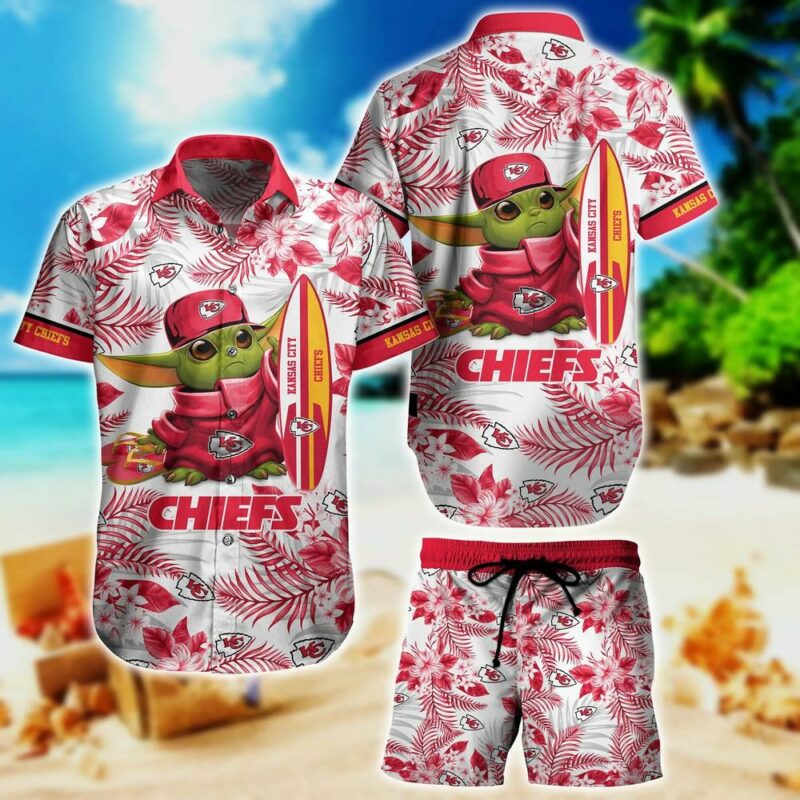 Kansas City Chiefs Baby Yoda Hawaiian Shirt