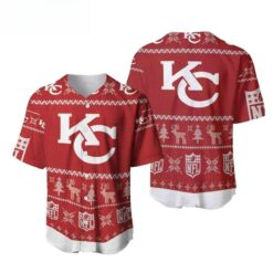 Kansas City Chiefs Christmas Gift Baseball Jersey