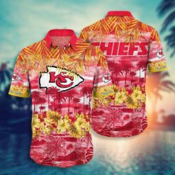 Kansas City Chiefs Floral All Over Print Hawaiian Shirt