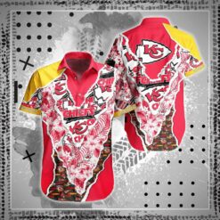 Kansas City Chiefs Floral Pattern Hawaiian Shirt