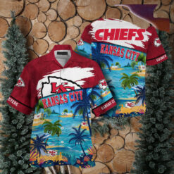 Kansas City Chiefs Paradise Island Hawaiian Shirt