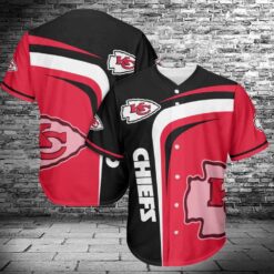Kansas City Chiefs Red While And Black Baseball Jersey