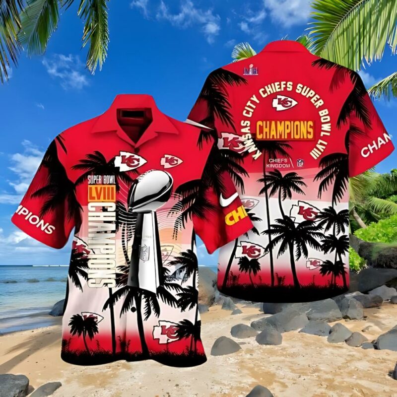 Kansas City Chiefs Super Bowl LVIII Hawaiian Shirt