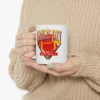 kansas city football throwback mug in the hand