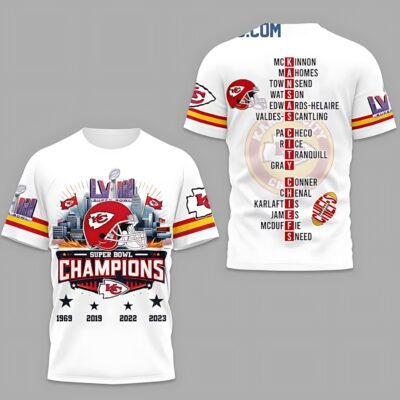 Kansas City Team Chiefs Champions Super Bowl LVIII Champs 3D T-Shirt