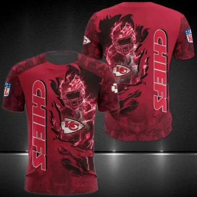 NFL Kansas City Chiefs Red Camo AOP Shirt