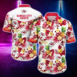 Red Tropical Pattern Pineapple KC Chiefs Hawaiian Shirt