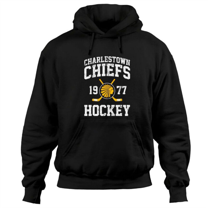 Charlestown Chiefs 1977 Hockey Hoodie Men and Women