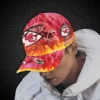 Chiefs Fiery Thunderbolt Custom Name Baseball Cap mockup