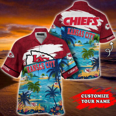 Chiefs Ocean Breeze Customizable Hawaiian Shirt