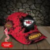 Crimson Shatter Kansas City Chiefs Custom Baseball Cap right