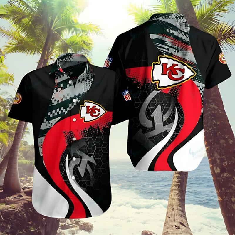 Kansas City Chiefs Digital Camo Hex Hawaiian Shirt