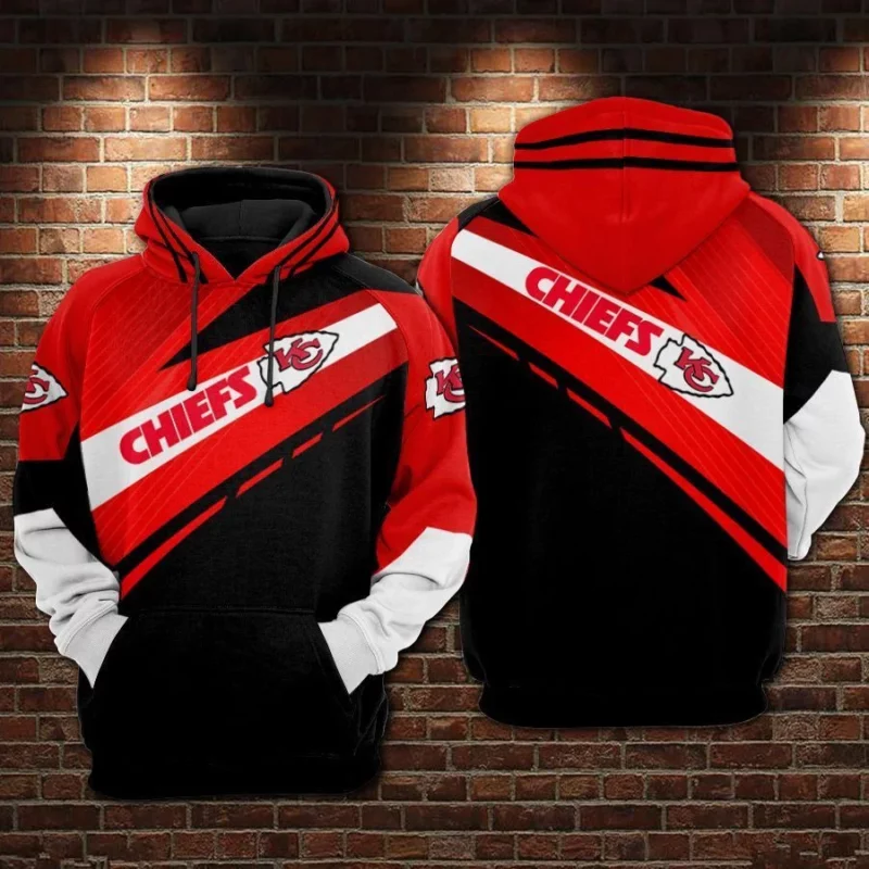 Kansas City Chiefs Dynamic Stripe 3D Hoodie