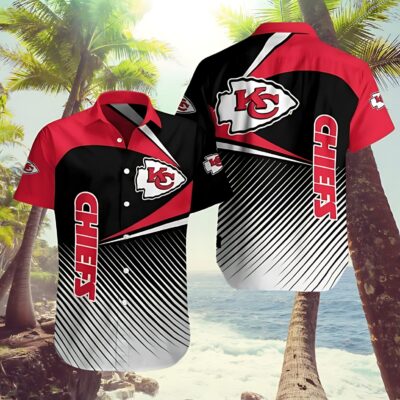 Kansas City Chiefs Gradient Stripes Hawaiian Shirt