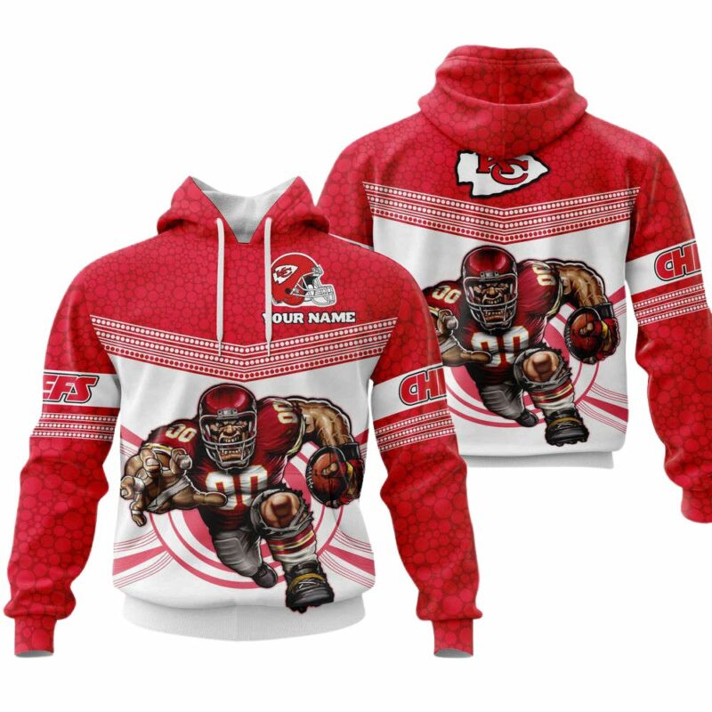 Kansas City Chiefs Gridiron Beast Custom Name Hoodie