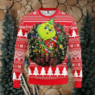 Kansas City Chiefs Grinch Hug Ugly Christmas Sweater