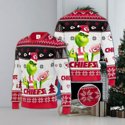 Kansas City Chiefs Grinch Touchdown Ugly Christmas Sweater