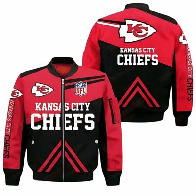 Kansas City Chiefs Legacy Red and Black Bomber Jacket
