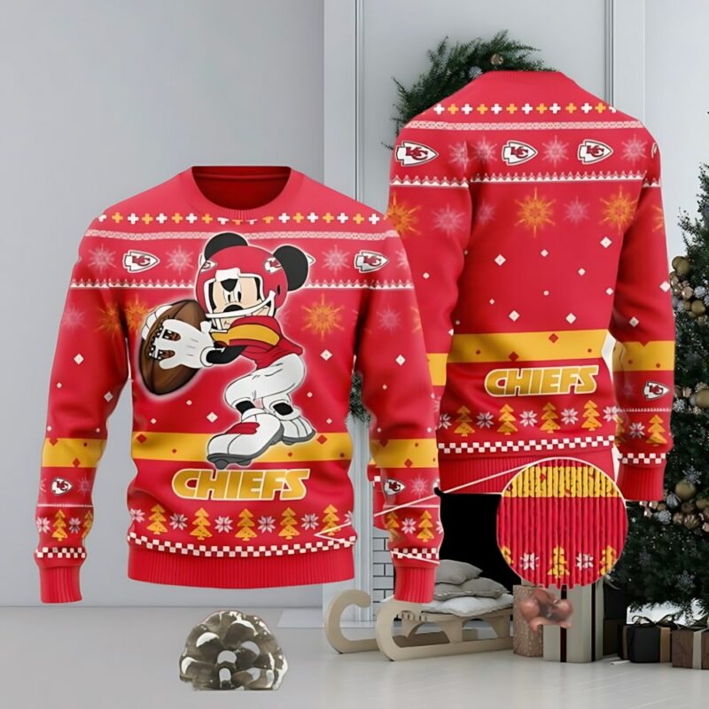 Kansas City Chiefs Mickey Mouse Funny Ugly Christmas Sweater