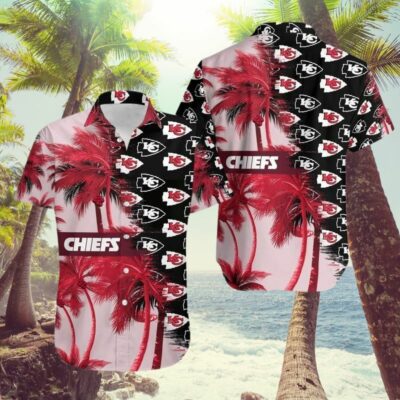 Kansas City Chiefs Palm Oasis Hawaiian Shirt