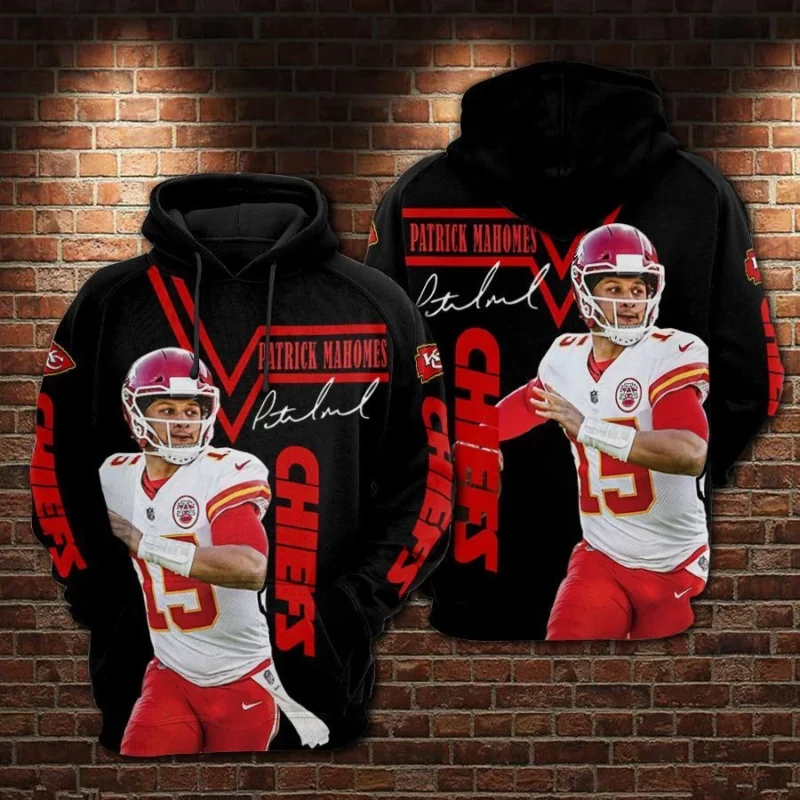 Kansas City Chiefs Patrick Mahomes Autograph Fan 3D Hoodie