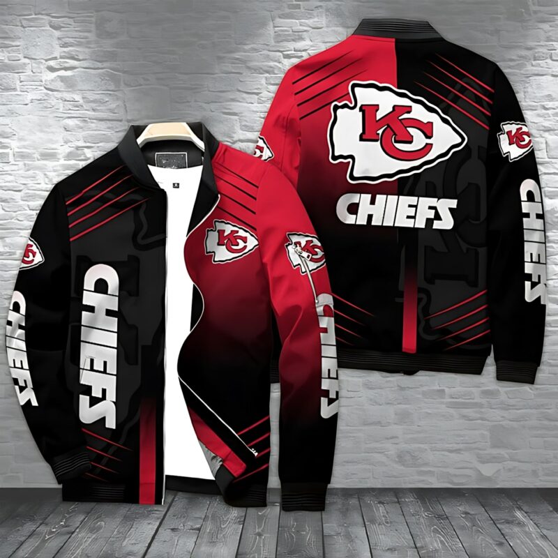 Kansas City Chiefs Red and Black Warrior Bomber Jacket