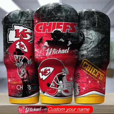 Kansas City Chiefs Red Warrior Personalized Tumbler